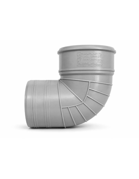 زانو 90 درجه 125 پارس پلاست | خرید اتصالات 125 میلی‌متری