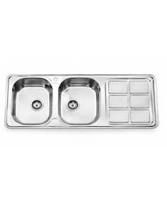 سینک توکار استیل 52×120 البرز مدل 301 چپ | خرید سینک آشپزخانه